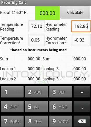 Proofing Calculator Android 2